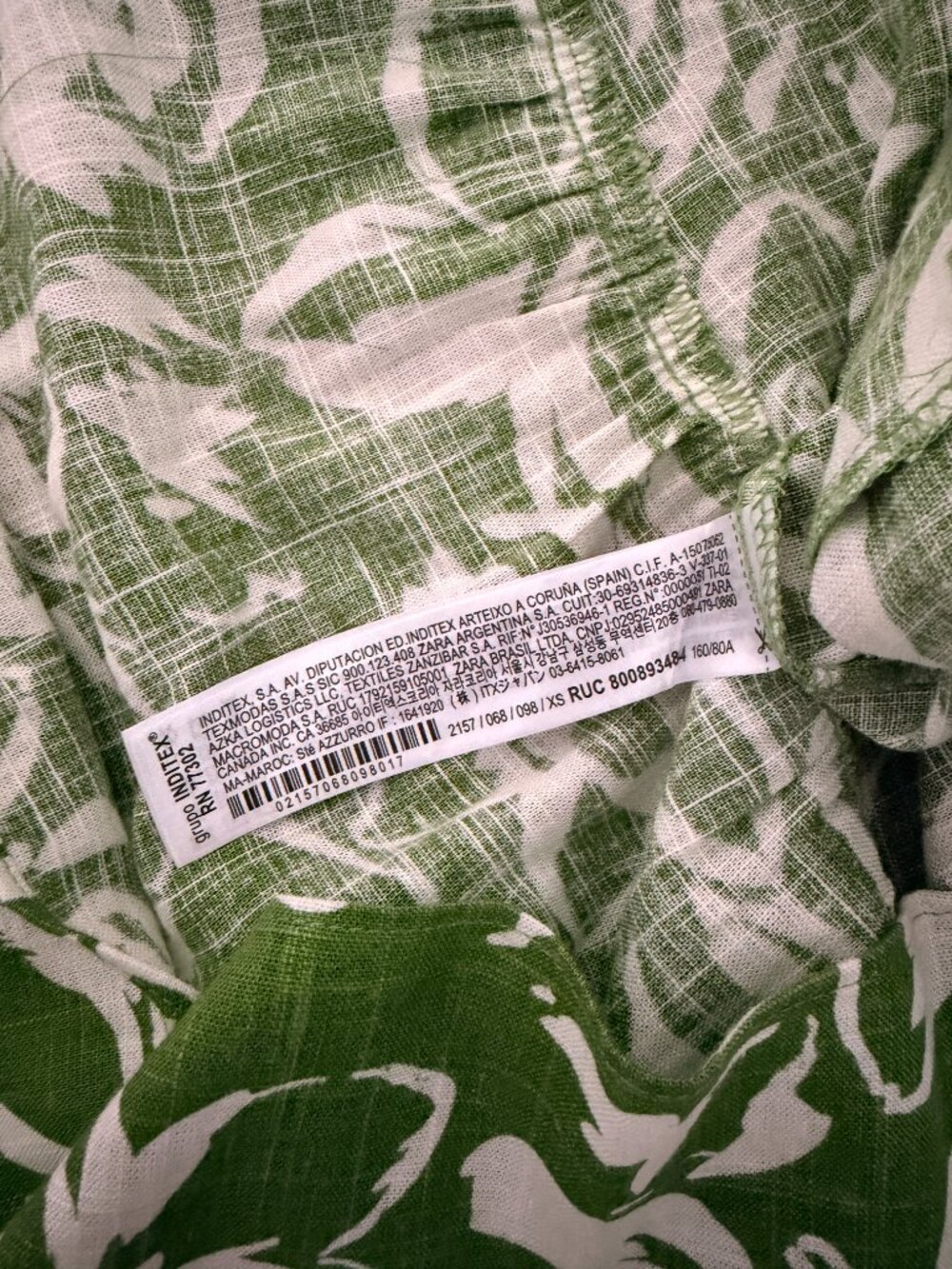 Zara Linen Floral Cutout Maxi Dress — Size XS | Green & White | Worn Once - Picture 6 of 10
